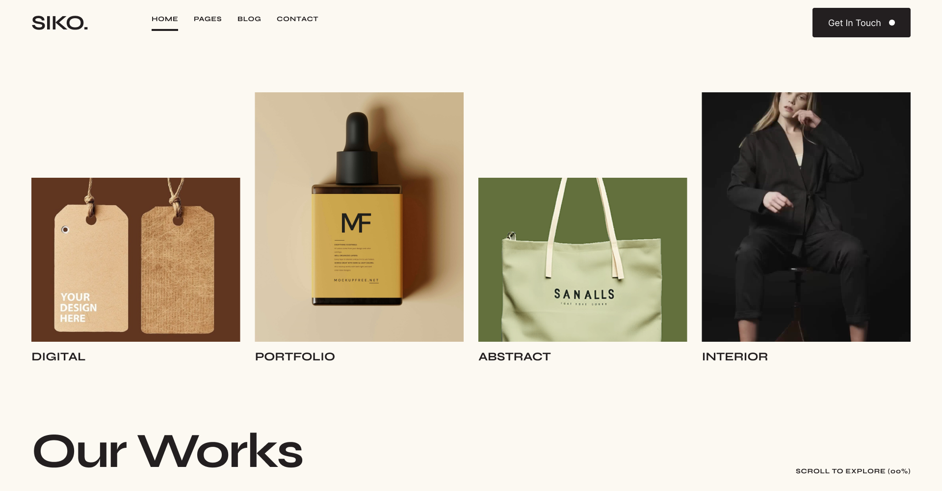 Projects Horizontal 4 Columns